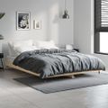 vidaXL Posteľný rám bez matraca dub sonoma 140x190 cm kompozitné drevo