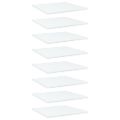 vidaXL Prídavné police 8 ks, biele 40x40x1,5 cm, drevotrieska