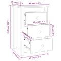 vidaXL Nočné stolíky 2 ks medovohnedé 40x35x61,5 cm borovicový masív