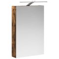 vidaXL Kúpeľňová zrkadlová skrinka Dymová dub 40 x 10,5 x 60,5 cm