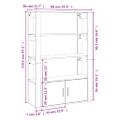 vidaXL Komoda hnedý dub 80x30x119,5 cm spracované drevo