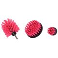 Sada kartáčov na vrtačku na čistenie auta CAR DETAILING DRILL BRUSH PINK 3, 3 ks SIXTOL
