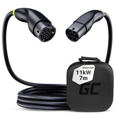 Green Cell EVKABGC04 nabíjací kábel Snap Type 2 EV 11kW 7m pre Tesla Model 3 S X Y, VW ID.3, ID.4
