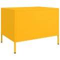 vidaXL Konferenčný stolík horčicový 68x50x50,5 cm oceľ
