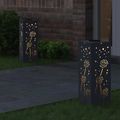 vidaXL Solárne LED svetlo na chodník 2 ks Teplá biela 18 x 18 x 50 cm