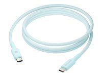 USB kábel - USB-C (M) do USB-C (M) - 1,5 m - pletený, podpora USB-C Power Delivery (60 W) - modrá