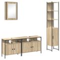 vidaXL Sada kúpeľňového nábytku 4 ks Sonoma dub 33 x 33 x 185,5 cm