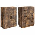 vidaXL Sada skríň 2 ks 66 x 34,5 x 87 cm Kompozitné drevo Dymový dub