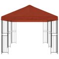 vidaXL Záhradný altánok 6 x 3 m Tehlová Polyester a oceľ 190 gsm
