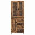 vidaXL Highboard Staré drevo 69,5 x 34 x 90 cm Kompozitné drevo