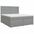 vidaXL Posteľ boxspring s matracom Svetlosivá 140 x 190 cm Látka