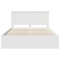 vidaXL Rám postele Biela 150 x 200 cm Masívne borovicové drevo