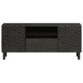 vidaXL TV skrinka, čierna 105x33x46 cm, mangový masív