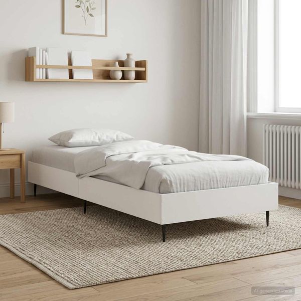 vidaXL Rám postele Biela 80 x 200 cm Kompozitné drevo