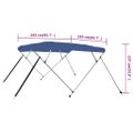vidaXL Strieška Bimini so 4 oblúkmi, modrá 243x210x137 cm