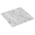 vidaXL Podlahové dosky Biely mramor 5,11 m² 55 ks PVC