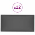 vidaXL Nástenný čelník 12 ks 60 x 30 cm Biely látka