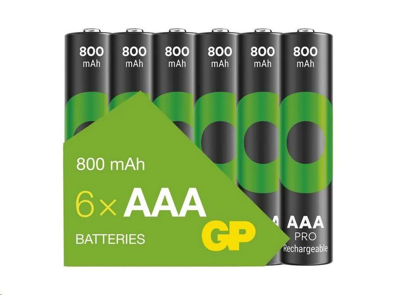 Nabíjacia batéria GP ReCyko Pro Professional 800 AAA (HR03), 6 kusov --CENA BLISTR--