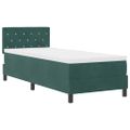 vidaXL Posteľ s pružinovým rámom Tmavozelená 80 x 200 cm Zamat