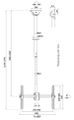 Neomounts CL35-440BL16L  Flat Screen Ceiling Mount (Height: 106-156 cm) Držák, VESA, stropní, pro LCD a TV, úhloprícka 37–70", nosnost 50kg, nastavení výšky 106–156cm, náklon 25°, otácení 360°, rotace