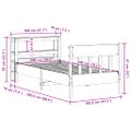 vidaXL Posteľ bez matraca voskovo hnedá 100x200 cm masívna borovica