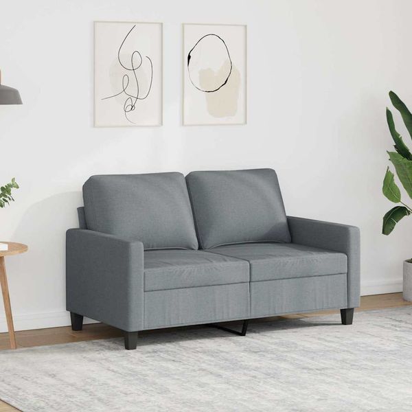 vidaXL 2-miestna pohovka, svetlosivá 120 cm, látka