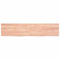 vidaXL Stolová doska bledohnedá 180x40x(2-6) cm ošetrený masívny dub