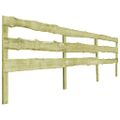 vidaXL 3-koľajnicový záhradný plot z impregnovaného borovicového dreva 510x120 cm