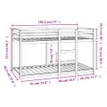 vidaXL Poschodová posteľ bez matraca 90x190 cm masívna borovica
