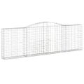 vidaXL Oblúkové gabionové koše 9 ks 400x30x120/140 cm pozink. železo