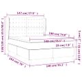 vidaXL Posteľný rám boxsping s matracom ružový 140x190 cm zamat