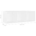 vidaXL TV skrinky 4 ks biele 107x35x37 cm drevotrieska