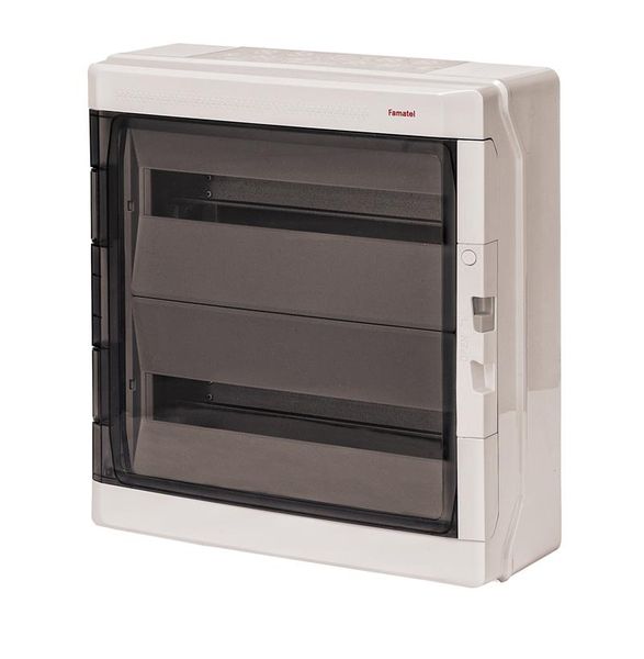 Rozvaděč AcquaPLUS 39036 IP65, 36mod. (2x18), na omítku, průhl. dveře, 464x430x160mm