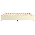 vidaXL Posteľný rám s boxspringom krémový 200x200 cm umelá koža