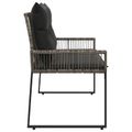 vidaXL Vonkajšia lavička 2 -Seater 4 ks 110 x 59 x 82 cm polyratan