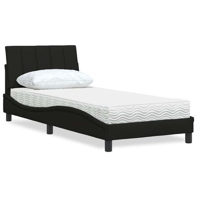 vidaXL Posteľ s matracom Hanko čierna 80x200 cm látka