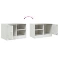 vidaXL TV skrinky 2 ks biele 67x39x44 cm oceľ