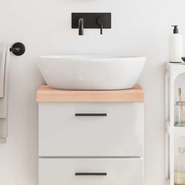 vidaXL Kúpeľňová doska 40x30x(2-6) cm neošetrený masív