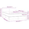 vidaXL Posteľ boxsping s matracom a LED sivohnedá 140x190 cm látka