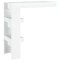 vidaXL Nástenný barový stôl biely 102x45x103,5 cm spracované drevo