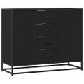 vidaXL Komoda čierna 92x35x76 cm kompozitné drevo