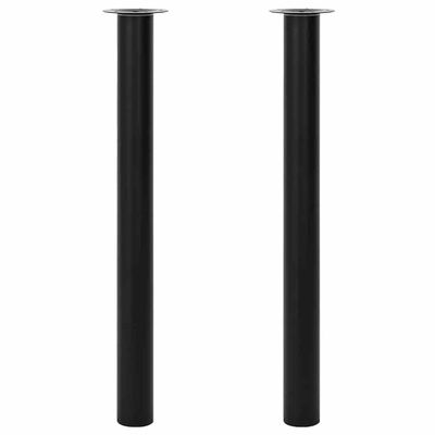 Teleskopické stolové nohy, čierne, 710 mm-1100 mm 2 ks