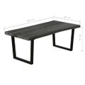 vidaXL Konferenčný stolík z masívneho dreva mindi 102x56x41 cm sivý