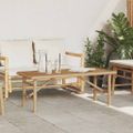 vidaXL Konferenčný stolík Hnedá 110 x 50 x 43 cm Bambus