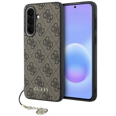 Puzdro Guess HC PU 4G Classic Logo s príveskom pre Samsung Galaxy A57 hnedé