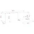 vidaXL Nástenné TV skrinky 2 ks lesklé biele 100x30x30cm sprac. drevo
