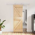 vidaXL Posuvné dvere Prírodná a biela 70 x 210 cm