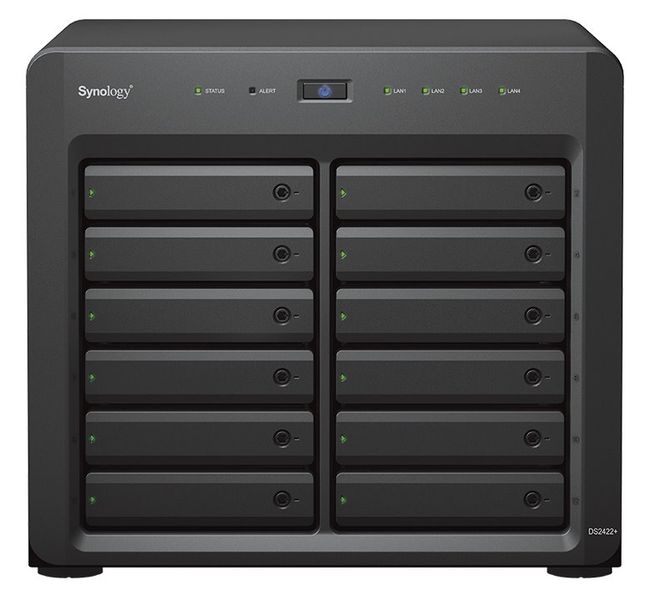 Synology DS2422+ Disk Station Sietové úložisko NAS, 12x 2,5"/3,5" SATA III, quad-core 2,2GHz, 4GB RAM, 4x GbE LAN, 2x USB 3.0, 1x PCIe x8