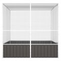 vidaXL Klietka pre vtáky antracit 213,5x217,5x211,5cm pozinkovaná oceľ