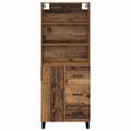 vidaXL Highboard 2 ks Staré drevo 69,5 x 34 x 180 cm